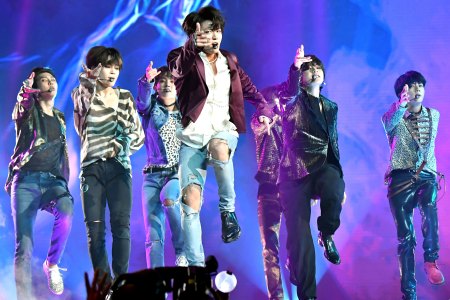 LAS VEGAS, NV - MAY 20:  Musical group BTS perform onstage during the 2018 Billboard Music Awards at MGM Grand Garden Arena on May 20, 2018 in Las Vegas, Nevada.  (Photo by Jeff Kravitz/FilmMagic)