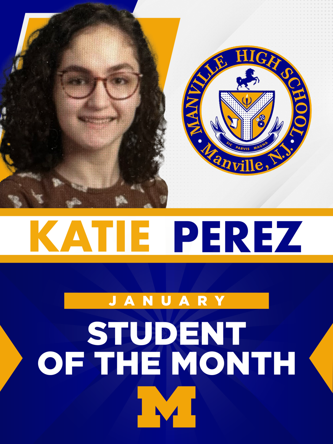Katie Perez Student of the Month for January