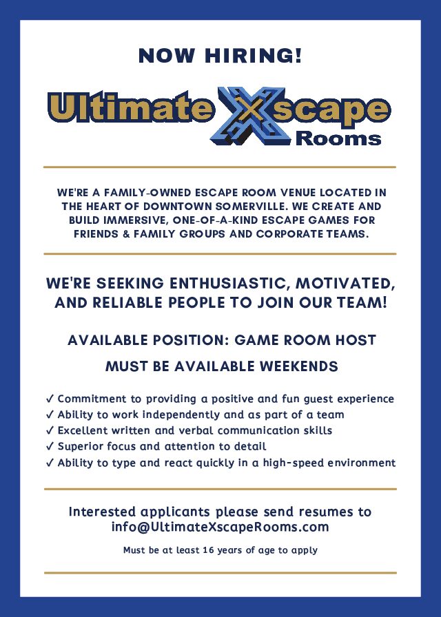 Ultimate+Xscape+Rooms+Job+Opportunity