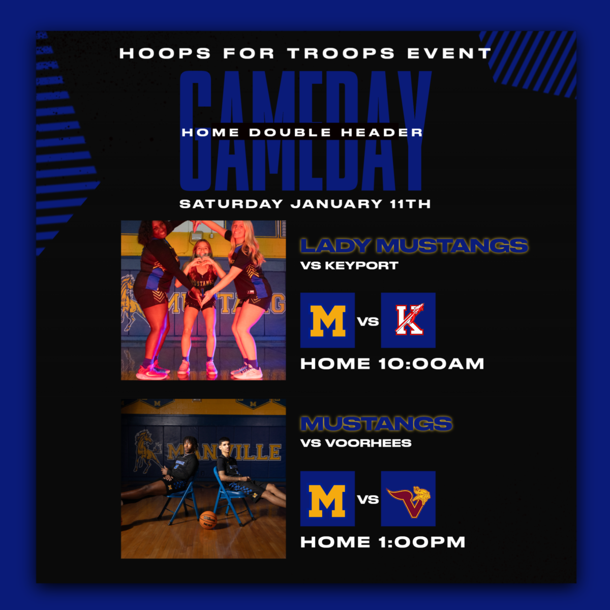 Hoops for Troops Event: Saturday, 1/10 at 10AM